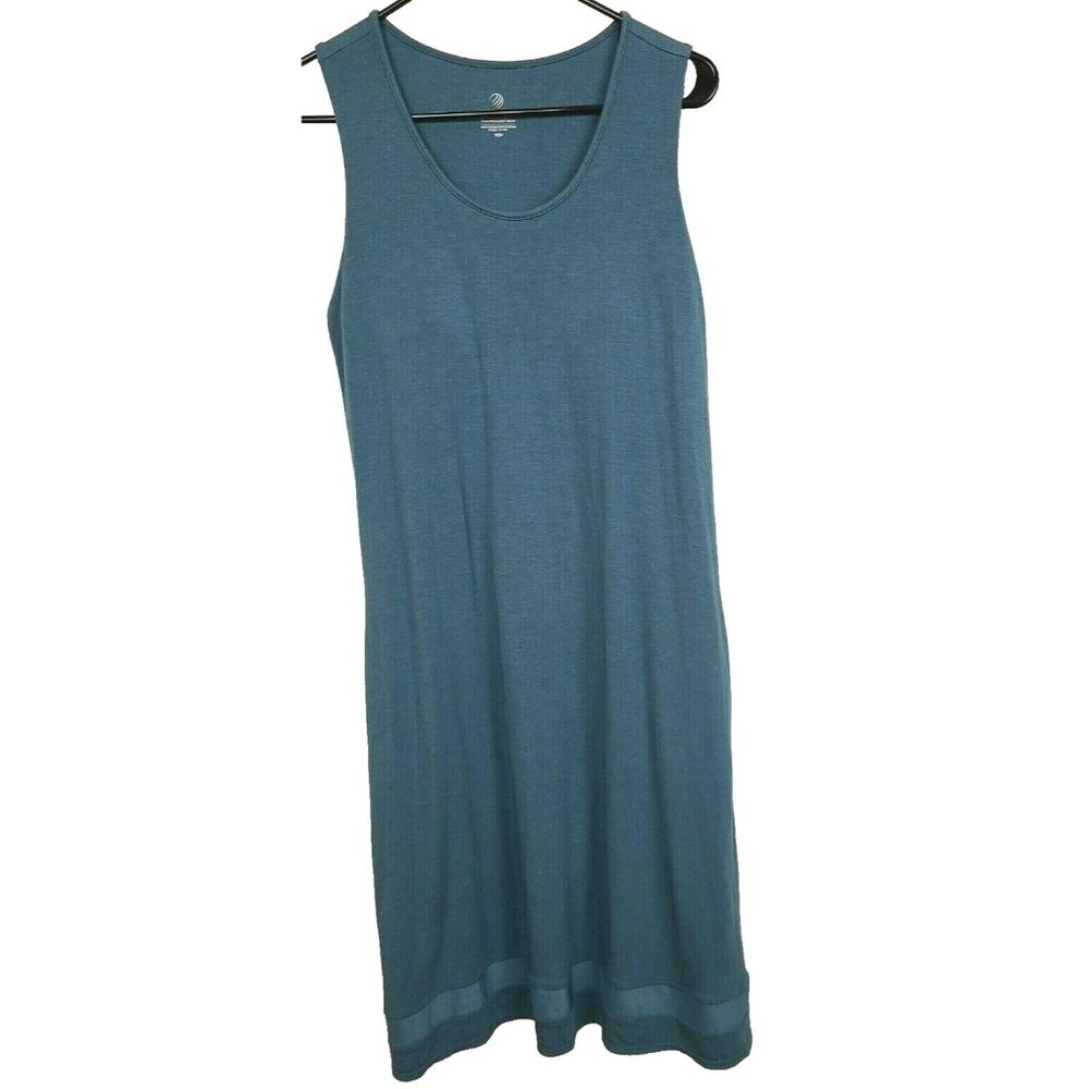 MPG Mondetta Performance Gear Womens Dress Medium Blue Sleeveless Active Tennis